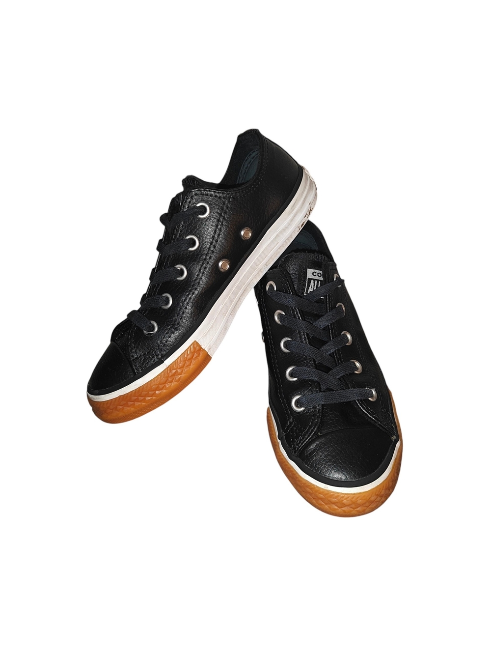 Converse Chuck Taylor All Star Leather Ox sneakers Blk Youth Size 13c
